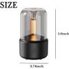 Candlelight Flame Air Diffuser,Portable Essential Oil Diffuser Noiseless 120ML Aroma Diffuser Waterless Auto-Off Protection for Spa Home Yoga Office Bedroom (Black) view 3