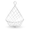 French Wireworks Demi-Lune Hanging Basket with Antique White Finish view 1