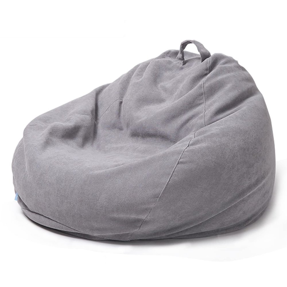ArtsPavilion Bean Bag Chair Cover with Inner Liner (No Filler), Stuffed Animal Storage Bean Bag Chair Cover, Bean Bag Replacement Covers Only 80 * 100cm Light-Grey