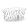 Two's Company French Wireworks Alfabia Double Planter Basket w/Antique White Finish view 3