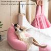 ArtsPavilion Bean Bag Chair Cover Stuffed Animal Storage (No Filler) Soft Corduroy Bean Bag, Removable and Washable 70cmx80cm Pink view 3