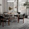 LEEMTORIG Set of 4 Large Dining Chairs with Casters and Arms, Rolling Dining Chairs with Wheels, Accent Game Table Chairs, 26Dx25.2 Wx31.5H, Cherry Legs & Black SY-1533-BK view 2