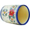 Polmedia Polish Pottery Utensil Jar UNIKAT - Perfect Garden Pattern Handmade in Boleslawiec Poland + Certificate of Authenticity view 2