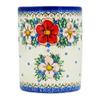 Polmedia Polish Pottery Utensil Jar UNIKAT - Perfect Garden Pattern Handmade in Boleslawiec Poland + Certificate of Authenticity view 3
