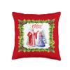 Ded Moroz i Snegurochka S Novym Godom Russia Soviet Union Throw Pillow view 1