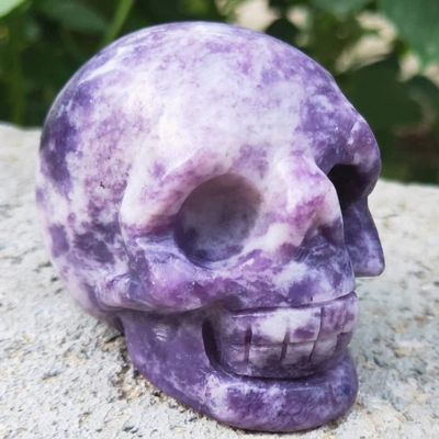 Agate Crystal Skull Natural Tiger Eye Quartz Skulls Kunzite Cranium Home Decor Healing kunzite Skull