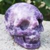 Agate Crystal Skull Natural Tiger Eye Quartz Skulls Kunzite Cranium Home Decor Healing kunzite Skull view 1