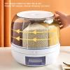 6 Grid Rice & Grain Storage Container, 360 Rotating Dry Food Dispenser Grain Food Storage Box Rice Bucket with Lid Household for Home Kitchen (10kg) view 4