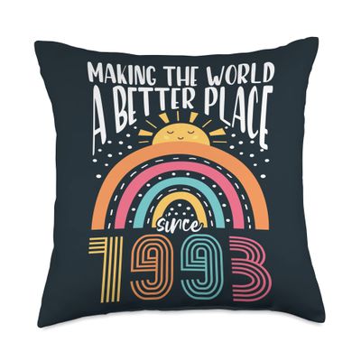 30 Birthday Making the world a better place since 1993 Throw Pillow