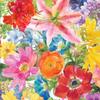 Floral Party Napkins - 40 Count | Abundant Floral Design | Vibrant Rainbow Blooms | 3-Ply Lunch Napkins view 1