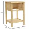 Better Home Products Solid Pine Wood 2 Drawer Nightstand in White & Natural view 3