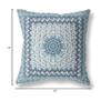 18 Blue White Holy Floral Indoor Outdoor Throw Pillow view 4