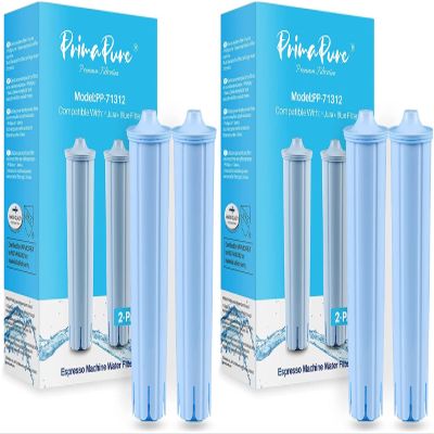 4-Pack PrimaPure Coffee Machine Water Filter Replacement for Jura Clearyl Blue 71445, 67879, ENA3, ENA5, J6, J9, J95 Certified To NSF/ANSI 42 by IAPMO R&T