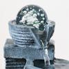 HIHELO Indoor Water Fountains Office Decoration Decoration Dining Table Flowing Water Lucky Simple Living Room Fountain Feng Shui Ball TV Cabinet Desktop Fountain Tabletop Waterfall Fountain view 4