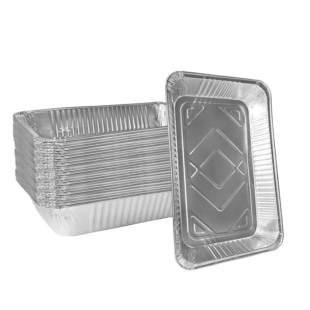 Aluminum Pans 9x13 Disposable Foil Pans Half Size Steam Table Shallow Aluminum Trays Heavy Duty - Tin Foil Pans, Bakeware, Lasagna Pans, Roasting, Food Storing, Catering, Cake, Oven Pan (40)