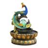 HIHELO Indoor Water Fountains Creative Chinese Peacock Shape Fountain Home Feng Shui Ball Dining Table Office Desktop Flowing Water Feng Shui Ornament Tabletop Waterfall Fountain view 1