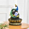 HIHELO Indoor Water Fountains Creative Chinese Peacock Shape Fountain Home Feng Shui Ball Dining Table Office Desktop Flowing Water Feng Shui Ornament Tabletop Waterfall Fountain view 3