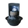 HIHELO Indoor Water Fountains Dining Table Flowing Water Lucky Simple Decoration Decoration Office Living Room Fountain Feng Shui Ball TV Cabinet Desktop Fountain Tabletop Waterfall Fountain view 1