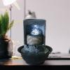 HIHELO Indoor Water Fountains Dining Table Flowing Water Lucky Simple Decoration Decoration Office Living Room Fountain Feng Shui Ball TV Cabinet Desktop Fountain Tabletop Waterfall Fountain view 3
