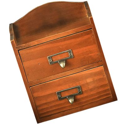 Zerodeko Desk Storage Drawer Office Organizers for Desk Desktop Organizer Drawers Versatile Storage Case Wooden