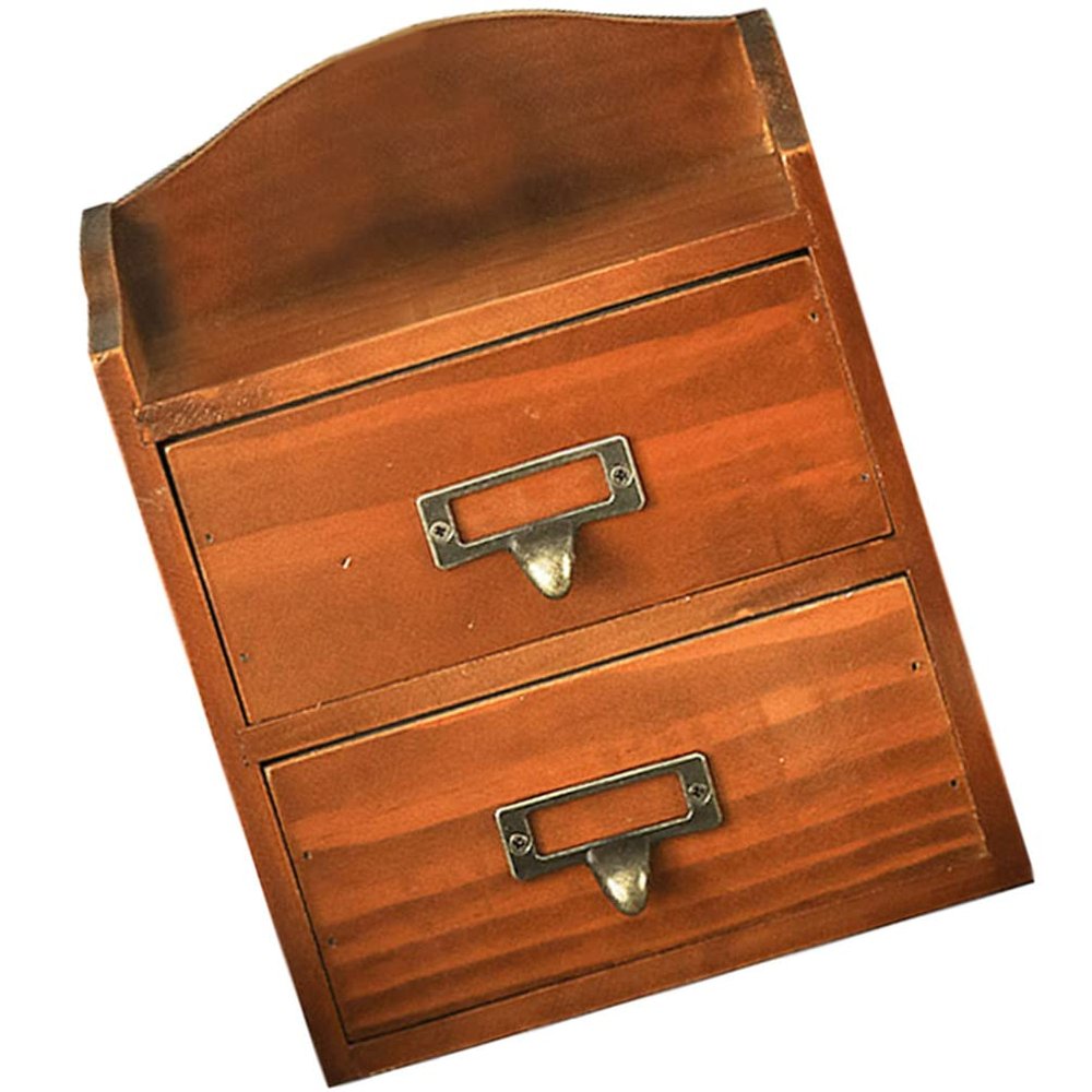 Zerodeko Desk Storage Drawer Office Organizers for Desk Desktop Organizer Drawers Versatile Storage Case Wooden
