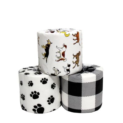 Decorative Toilet Paper Covers, 9 Paper Wraps, 3 of Each of The Designs, Fits Any Size Toilet Paper Roll (Pattern: Man's Best Friend)