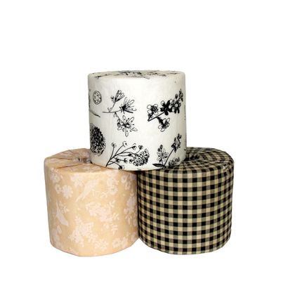 Decorative Toilet Paper Covers, 9 Paper Wraps, 3 of Each of The Designs, Fits Any Size Toilet Paper Roll (Pattern: Botanical Blossom)