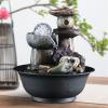 HIHELO Indoor Water Fountains Simple Indoor Rockery Water Fountain Living Room Study Desktop Ornament Feng Shui Ball Office Feng Shui Wheel Decoration Tabletop Waterfall Fountain view 3