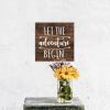 Farmhouse Wooden Pallet Sign Plaque Let The Adventure Begin Aesthetic Wood Wall Hanging Plaque Decorative Wood Wall Hanging Door Sign Wall Hanging Plaque Wall Decor for Yard Front Door 12 Inch view 3