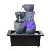 HIHELO Indoor Water Fountains Indoor Running Water Desktop Fountain Decoration Feng Shui Ball Simple Office Decoration Creative Modeling Jewelry Tabletop Waterfall Fountain view 1