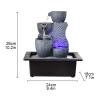 HIHELO Indoor Water Fountains Indoor Running Water Desktop Fountain Decoration Feng Shui Ball Simple Office Decoration Creative Modeling Jewelry Tabletop Waterfall Fountain view 2