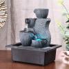 HIHELO Indoor Water Fountains Indoor Running Water Desktop Fountain Decoration Feng Shui Ball Simple Office Decoration Creative Modeling Jewelry Tabletop Waterfall Fountain view 3