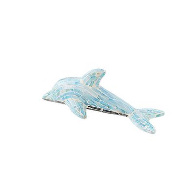 KIZQYN Table Desktop Decor Imported Simple Nordic Style Handmade Shell Dolphin Desktop Ornaments Home Decorations Bedroom Birthday Statue Ornament (Color : Gold)