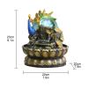 HIHELO Indoor Water Fountains Chinese Peacock Home Feng Shui Polo Dining Table Office Desktop Flowing Water Feng Shui Ornament Creative Modeling Tabletop Waterfall Fountain view 2