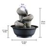 HIHELO Indoor Water Fountains Simple Indoor Water Fountain Living Room Study Creative Desktop Decoration Feng Shui Ball Office Feng Shui Wheel Decorations Tabletop Waterfall Fountain view 2