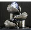 HIHELO Indoor Water Fountains Simple Indoor Water Fountain Living Room Study Creative Desktop Decoration Feng Shui Ball Office Feng Shui Wheel Decorations Tabletop Waterfall Fountain view 4