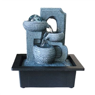 HIHELO Indoor Water Fountains Modern Minimalist Running Water Desktop Fountain Decoration Home Living Room Decoration Table Water Ball Decoration Tabletop Waterfall Fountain
