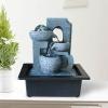 HIHELO Indoor Water Fountains Modern Minimalist Running Water Desktop Fountain Decoration Home Living Room Decoration Table Water Ball Decoration Tabletop Waterfall Fountain view 3