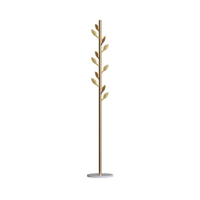 ARZARF Entryway Coat Rack Metal Coat Rack Stand Stable Marble Base, wth Hooks Metal Tree Hat or Coat Hanger Floor Free Standing Bedroom Floor Coat Rack Free Standing Coat Rack (Color : 1)