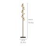 ARZARF Entryway Coat Rack Metal Coat Rack Stand Stable Marble Base, wth Hooks Metal Tree Hat or Coat Hanger Floor Free Standing Bedroom Floor Coat Rack Free Standing Coat Rack (Color : 1) view 2
