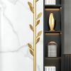 ARZARF Entryway Coat Rack Metal Coat Rack Stand Stable Marble Base, wth Hooks Metal Tree Hat or Coat Hanger Floor Free Standing Bedroom Floor Coat Rack Free Standing Coat Rack (Color : 1) view 3