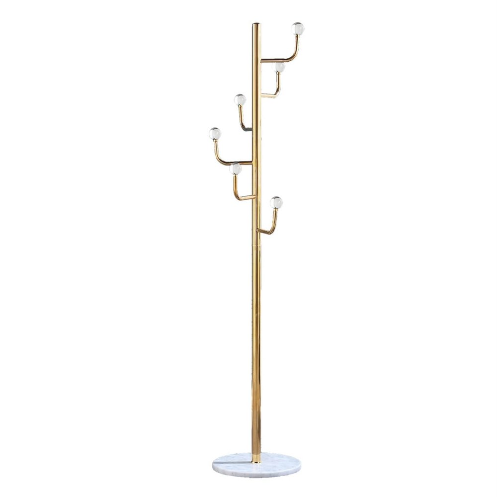 Entryway Coat Rack Coat Rack Household Floor Mounted Heavy Duty Coat Shelf Living Room Bedroom Hallway Corner Hanger Vertical Stainless Steel Metal Single Rod Coat Stand Free Standing Coat Rack ( Colo