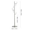 Entryway Coat Rack Coat Rack Household Floor Mounted Heavy Duty Coat Shelf Living Room Bedroom Hallway Corner Hanger Vertical Stainless Steel Metal Single Rod Coat Stand Free Standing Coat Rack ( Colo view 2