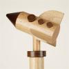 ARZARF Entryway Coat Rack Wood Coat Rack Children's Room Floor Hanger Stable Tri-Legged Base Wood Coat Height Adjustable for Different Ages Free Standing Coat Rack (Color : Brass) view 3
