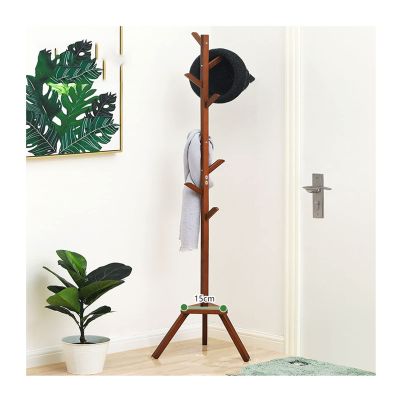 ARZARF Entryway Coat Rack Coat Rack Household Floor Standing Single Pole Heavy Duty Coat Shelf Living Room Bedroom Office Tree Shaped Coat Racks 8 Hooks Free Standing Coat Rack