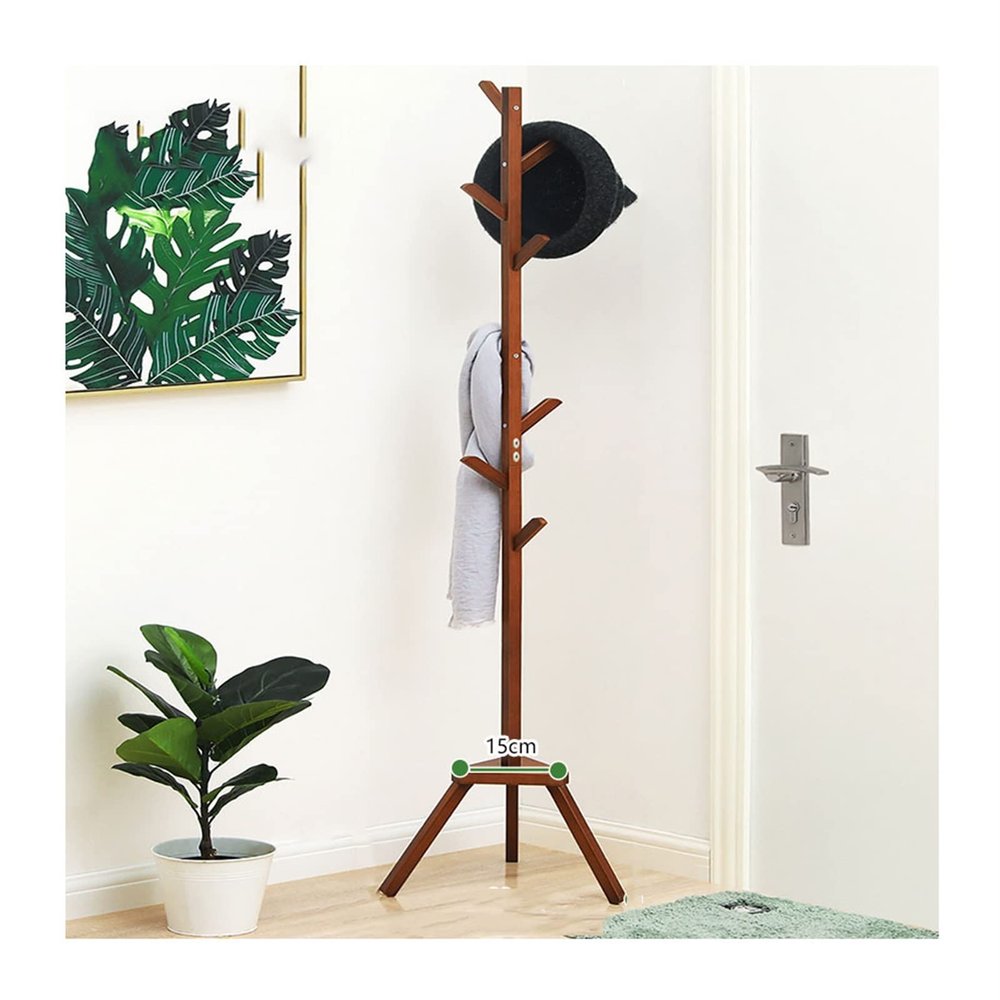 ARZARF Entryway Coat Rack Coat Rack Household Floor Standing Single Pole Heavy Duty Coat Shelf Living Room Bedroom Office Tree Shaped Coat Racks 8 Hooks Free Standing Coat Rack