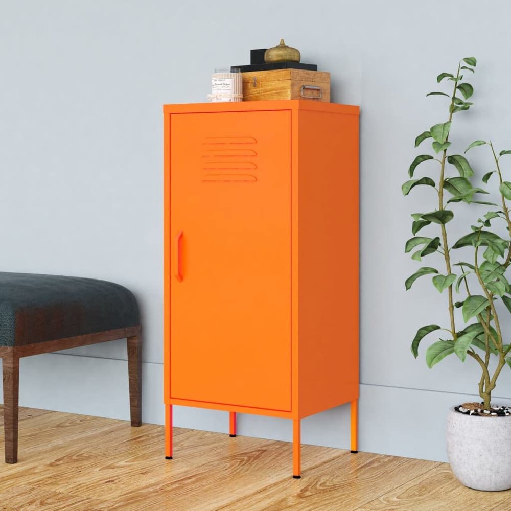 KTHLBRH Storage Cabinet Orange 16.7"x13.8"x40" Steel,Storage Cabinet,Display Cabinet, Multipurpose Cabinet,Storage Furniture,for Living Room