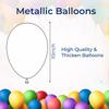 Trimming Shop Metallic Balloons, 50pcs Decorative Latex Chrome Balloons 10 Inch Party Balloons Shiny Helium Birthday Balloons for Wedding, Engagement, Baby Shower, Christmas Decoration, Black & Gold view 2