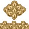 Trimming Shop Metallic Balloons, 50pcs Decorative Latex Chrome Balloons 5 Inch Party Balloons Shiny Helium Birthday Balloons for Wedding, Engagement, Baby Shower, Christmas Decoration, Gold view 1