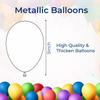 Trimming Shop Metallic Balloons, 50pcs Decorative Latex Chrome Balloons 5 Inch Party Balloons Shiny Helium Birthday Balloons for Wedding, Engagement, Baby Shower, Christmas Decoration, Gold view 2
